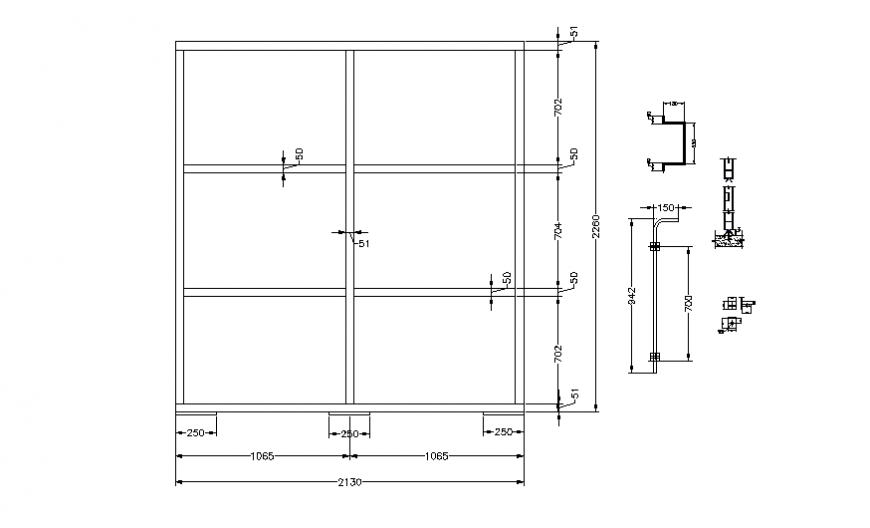Sliding gate 200x200m elevation autocad file