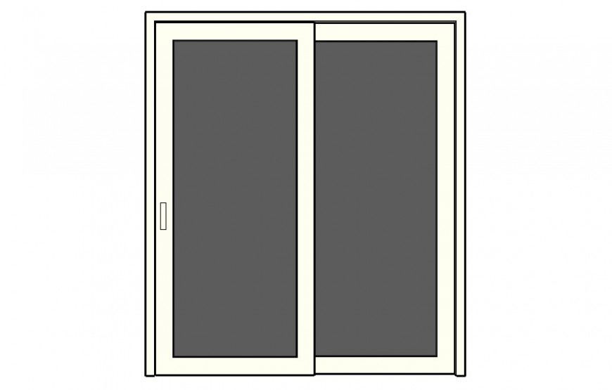 Sliding glass door in sketch up software
