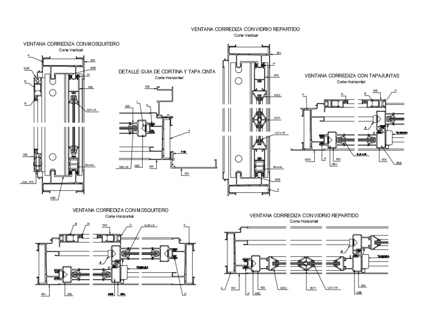 Sliding window installation cad drawing details dwg file