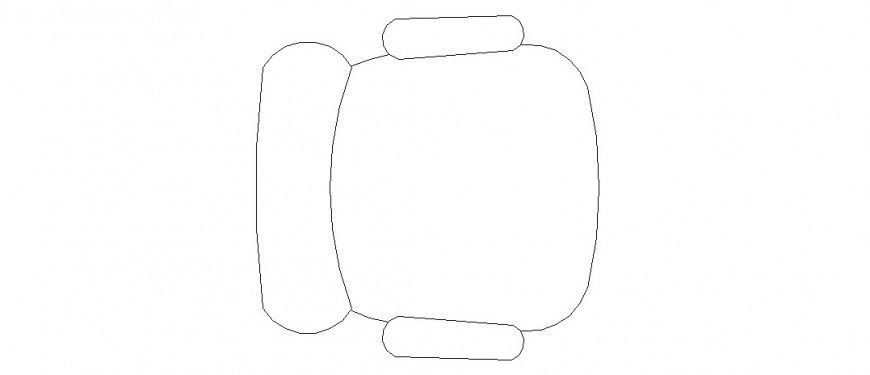 Small bar chair elevation block drawing details dwg file