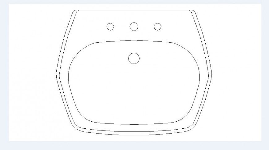 Small bathroom sink elevation block cad drawing details dwg file