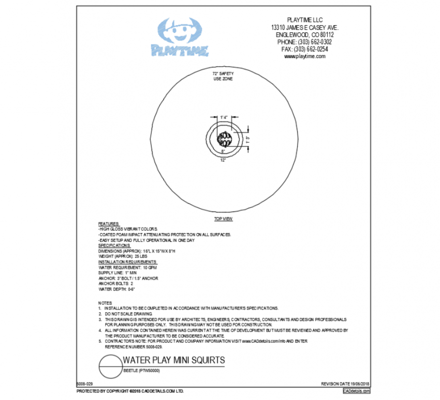 Small beetle water animal floatable equipment cad block design dwg file