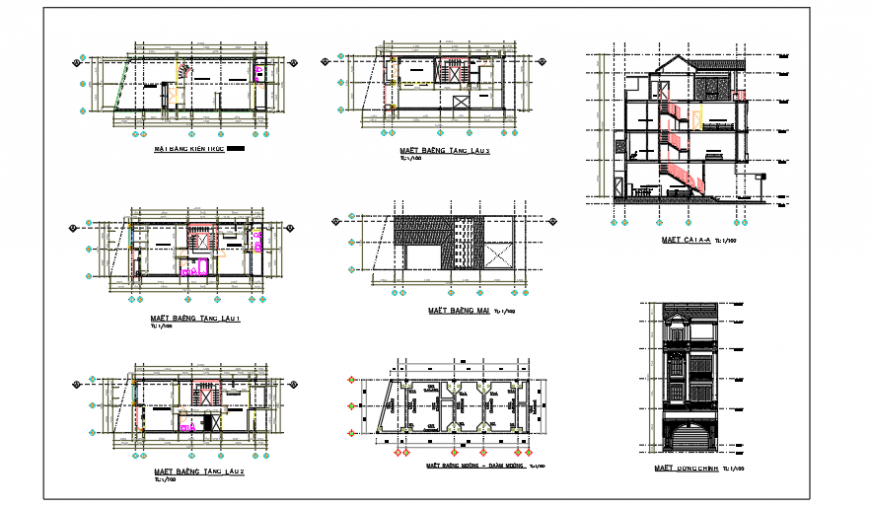 Small but classical house design drawing