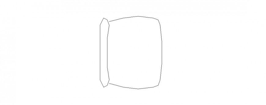 Small chair 2d block cad drawing details dwg file