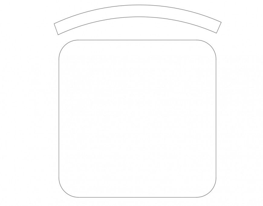 Small chair 2d top view elevation cad block details dwg file