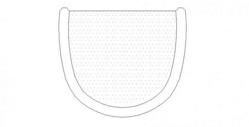 Small chair top view 2d elevation cad block details dwg file