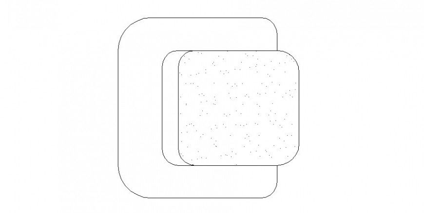 Small chair top view elevation cad block details dwg file