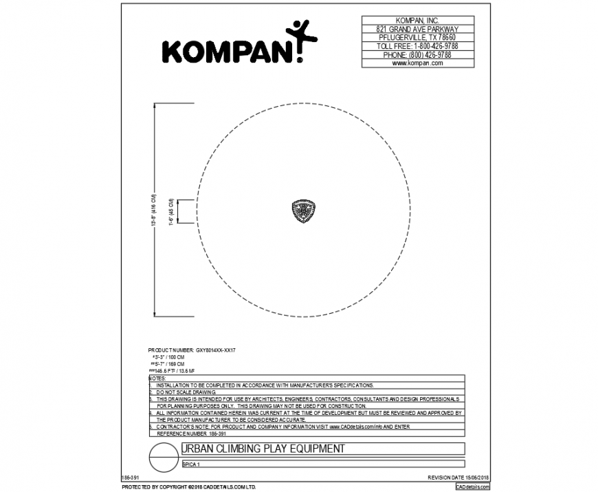 Small climbing equipment of garden dwg file