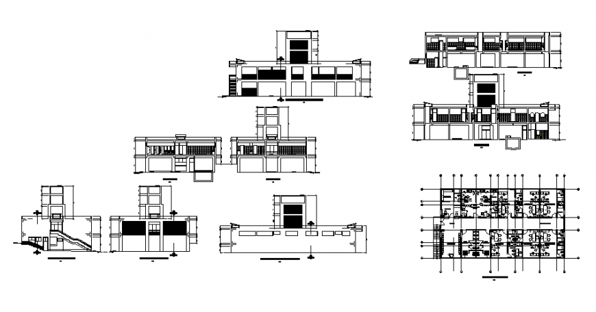 Small clinic working drawing in dwg file.