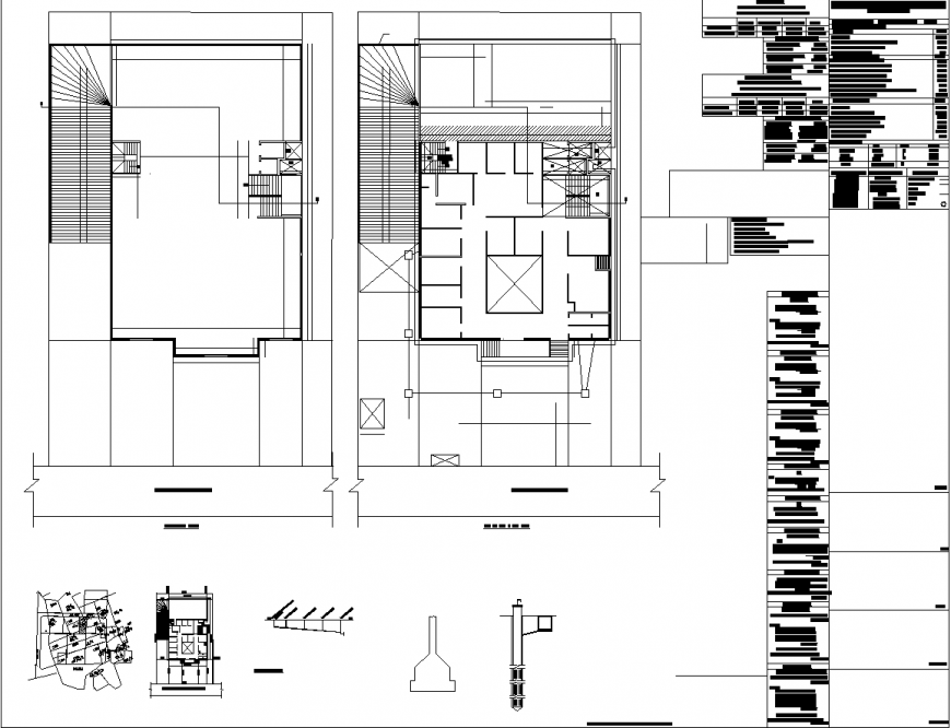 Small commercial building plan view in dwg file.