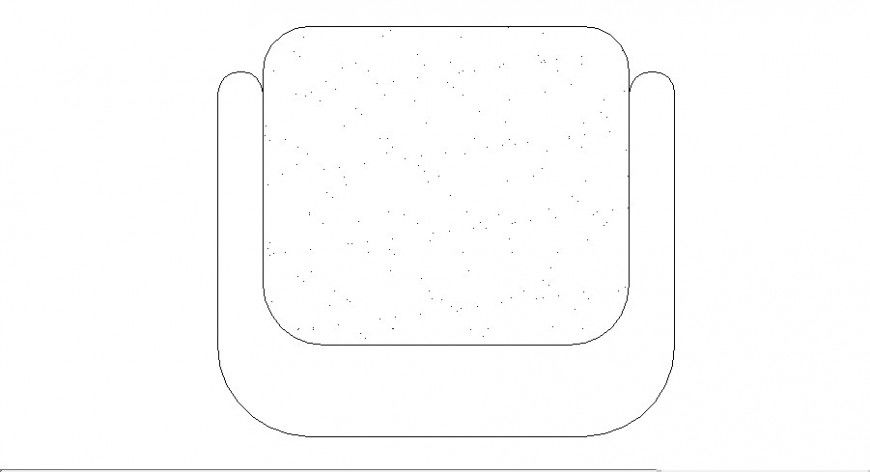 Small common chair elevation 2d block cad drawing details dwg file
