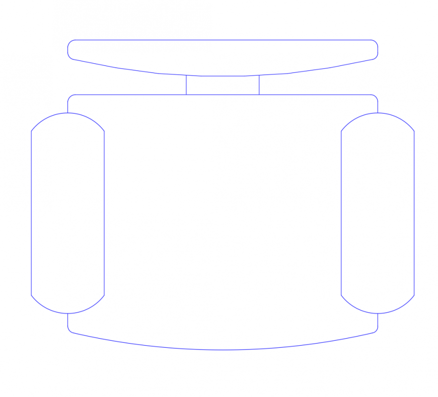 Small common chair top view elevation drawing details dwg file