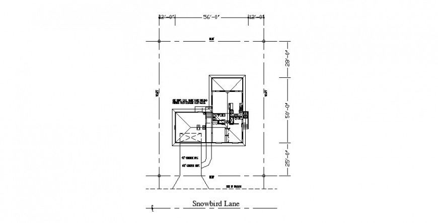Small family dwelling house finished floor and and site plan details dwg file
