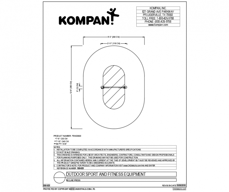 Small fitness and sports equipment drawing for garden dwg file