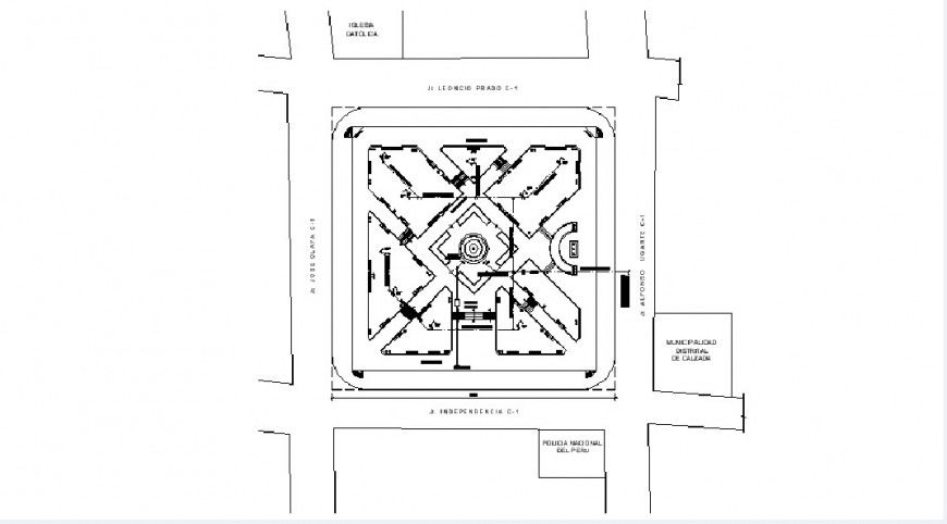 Small garden plan and landscaping structure details dwg file