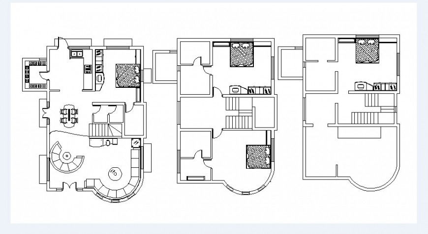 Small house floor plan and structure drawing details dwg file