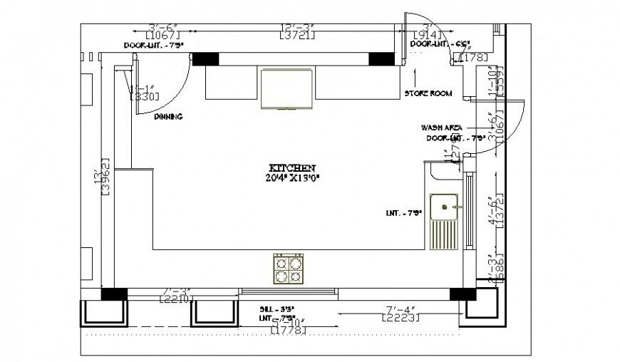 Small house framing plan and plan cad drawing details dwg file