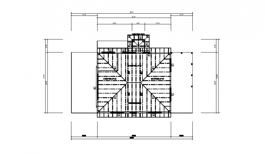 Small house roof planning detail autocad file