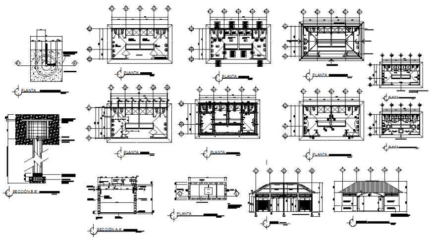 Small office plan detail dwg file