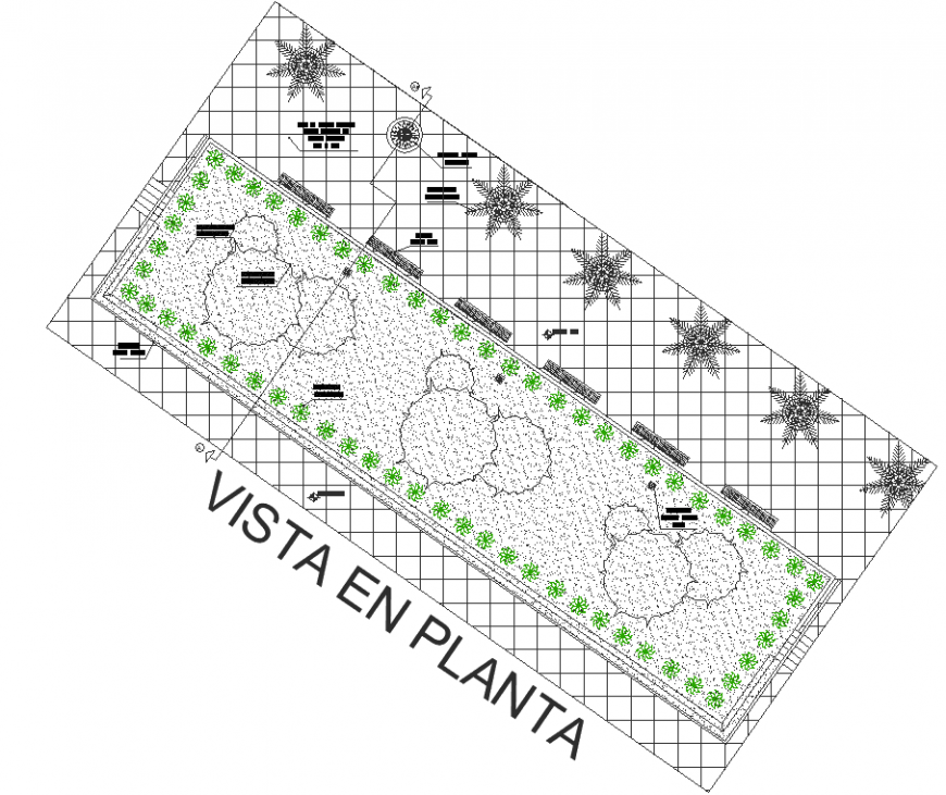 Small Park CAD DWG File Download with Complete Plans Drawing