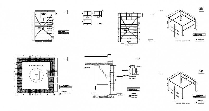 Small school design working drawing in dwg file.