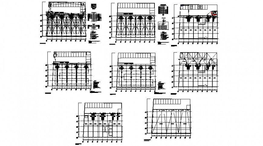 Small shopping center working drawing in dwg file.