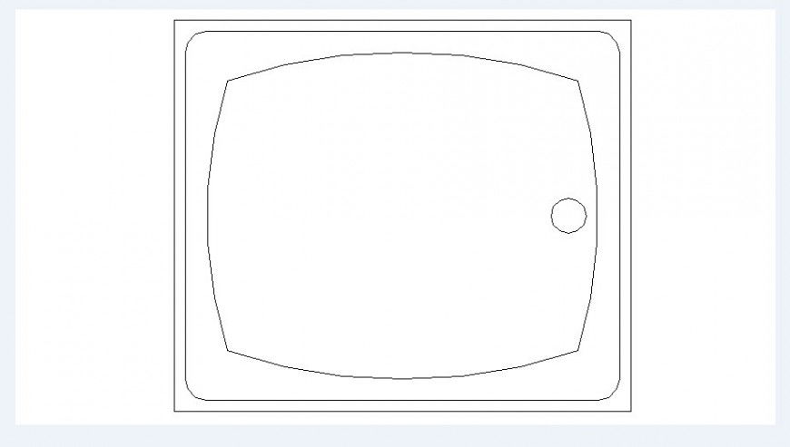 Small sink elevation block drawing details dwg file