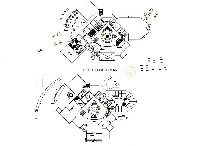 Small size of hotel plan layout file