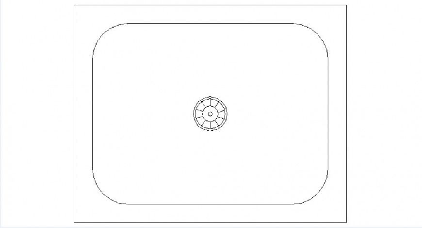 Small steel sink elevation block drawing details dwg file