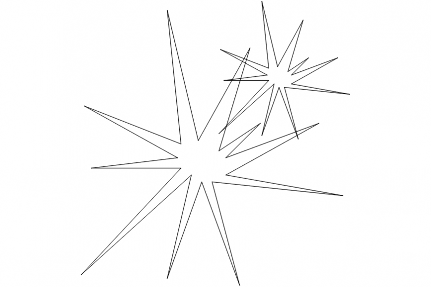 Small two tree plants elevation block drawing details dwg file