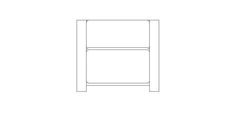 Small wooden chair elevation block cad drawing details dwg file