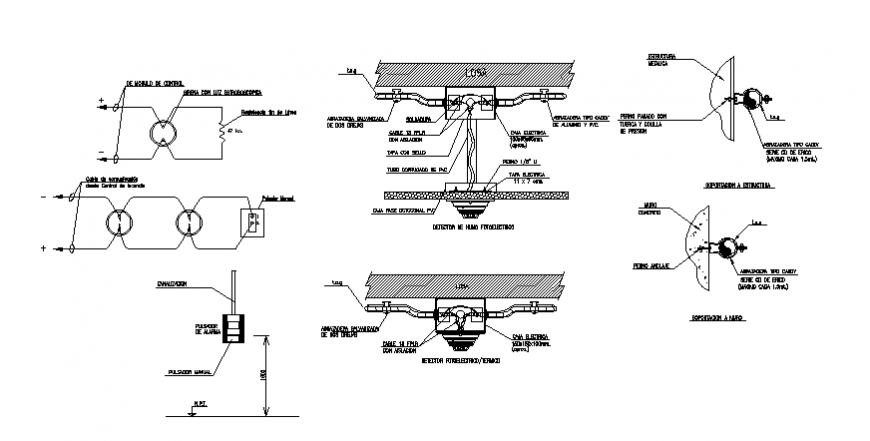 Smoke detector section plan autocad file