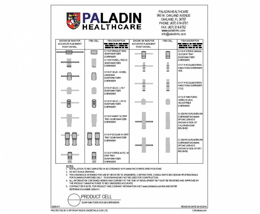 Soap sanitize scrub dispensers equipment of health center dwg file