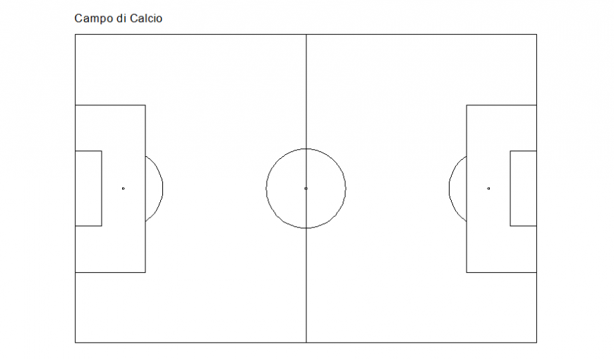 Soccer sports ground design cad drawing details dwg file