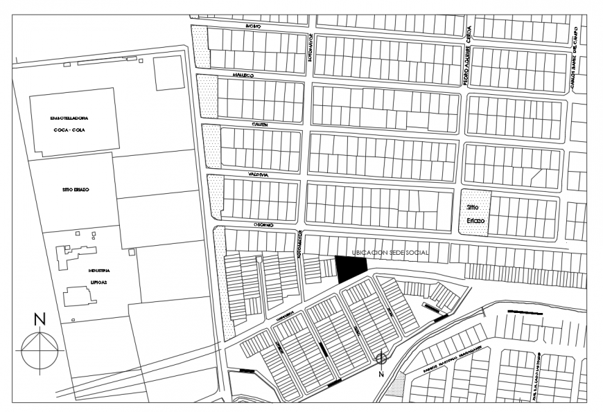 Social head quarter plan with construction view dwg file