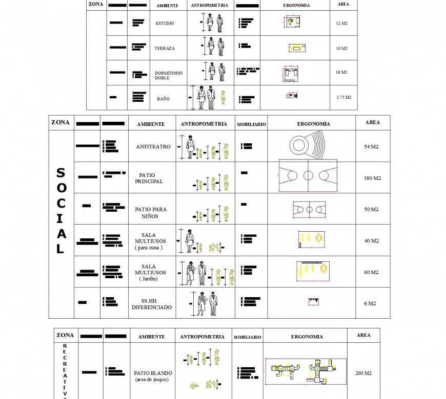Social people plan autocad file