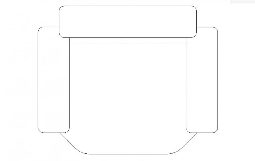 Sofa Chair Units Elevation Detail DWG Furniture Block