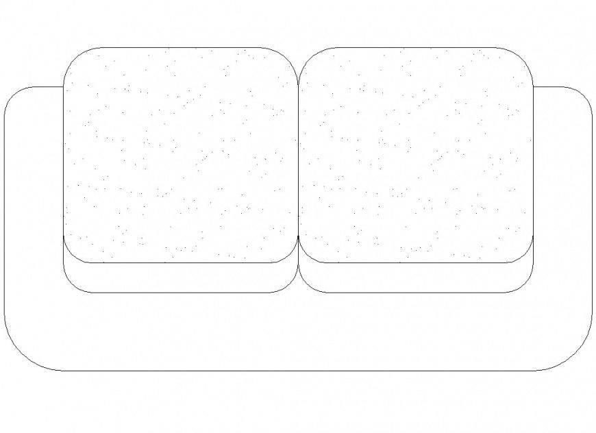 Sofa Set Detail Elevation 2D Drawing AutoCAD DWG File