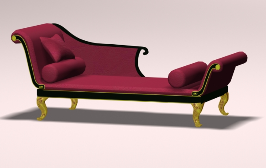 3D Model of Divan Sofa Max File for Space Planning