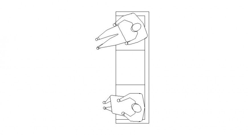 Sofa Set with Seating People Elevation Block DWG Drawing