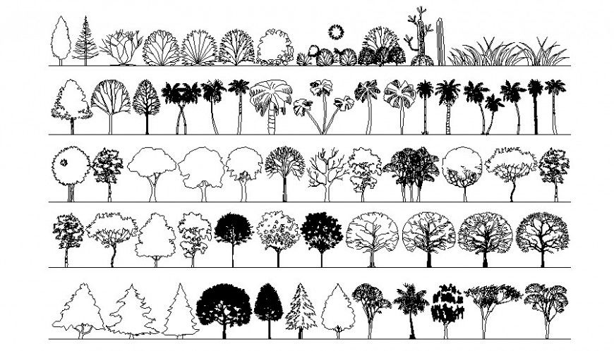 Some one the landscaping units details autocad drawing