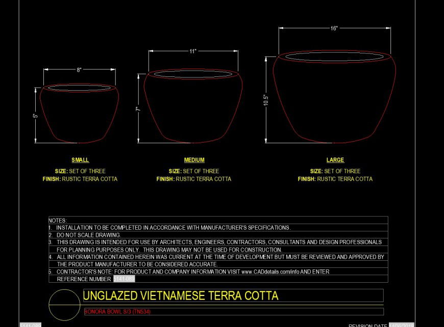 Sonora bowl planter drawing in dwg fle.