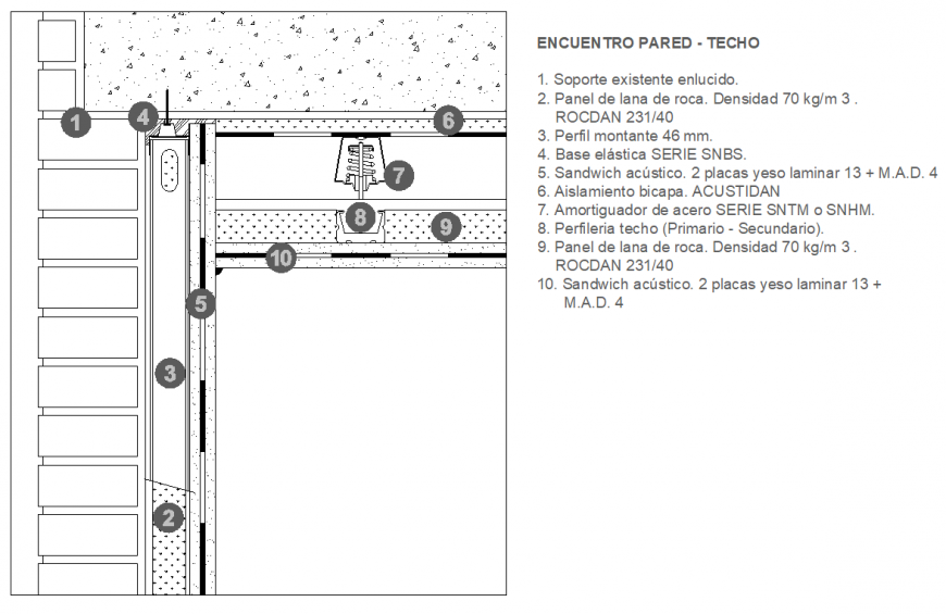 Soporete existent inlucida section detail autocad file