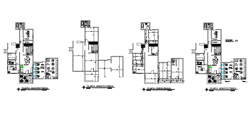 Spa and saloon working plan in dwg file.
