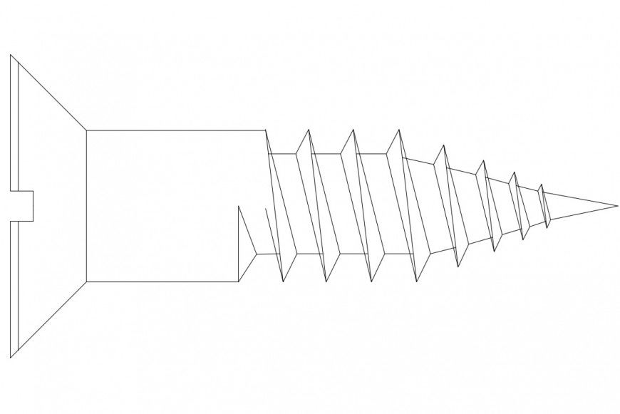 Space shuttle elevation single block details dwg file
