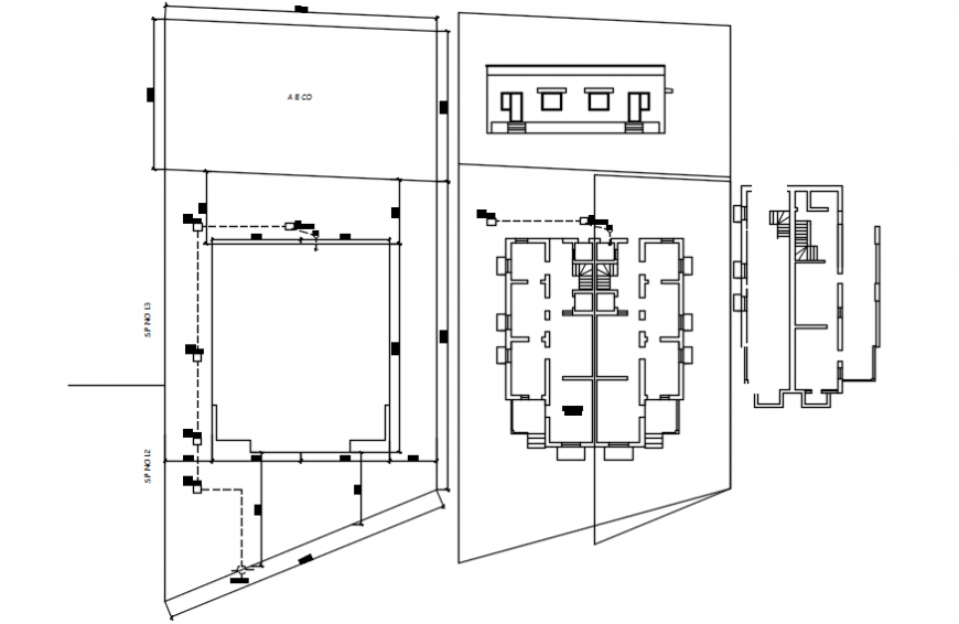 Spacing concept of house 2d detail model