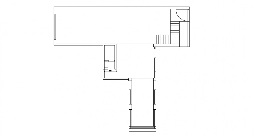 Spacing concept of House and staircase plan