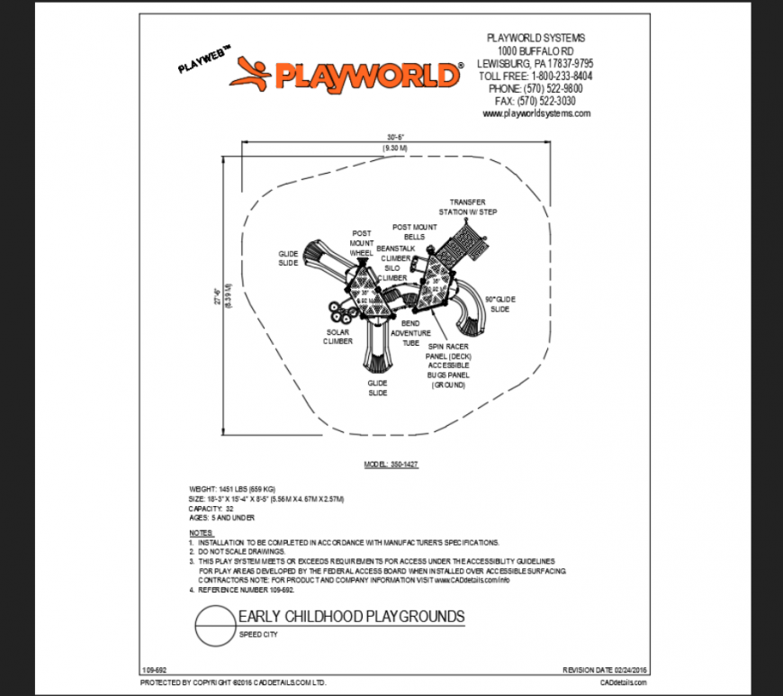 Speed city early childhood theme park top view structural plan details dwg file