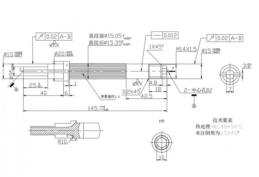Spindle Machinery Details of Mechanical Industry cad drawing details dwg file