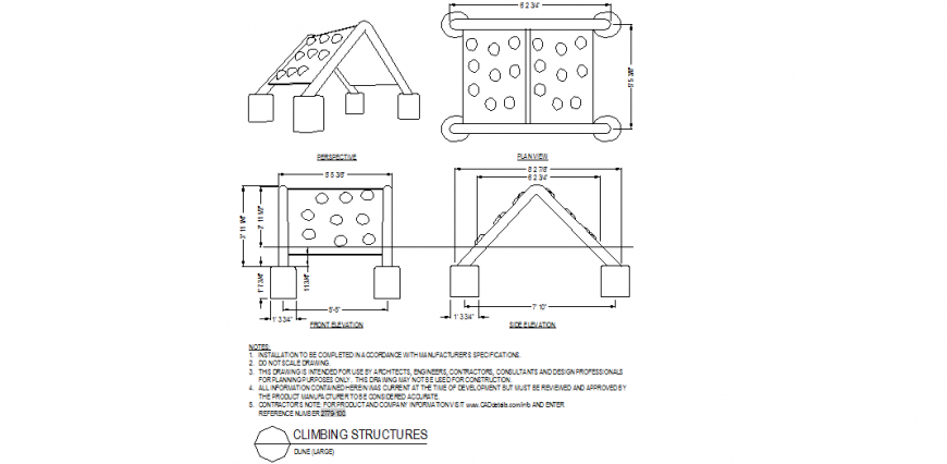 Spinning gazebo structure detail plan layout file